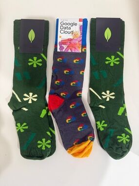 NWT- 3 pair IT adult socks Google